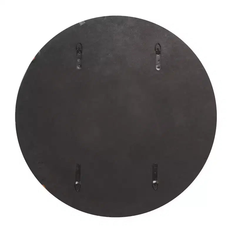 Miroir mural en verre avec accent en marbre noir