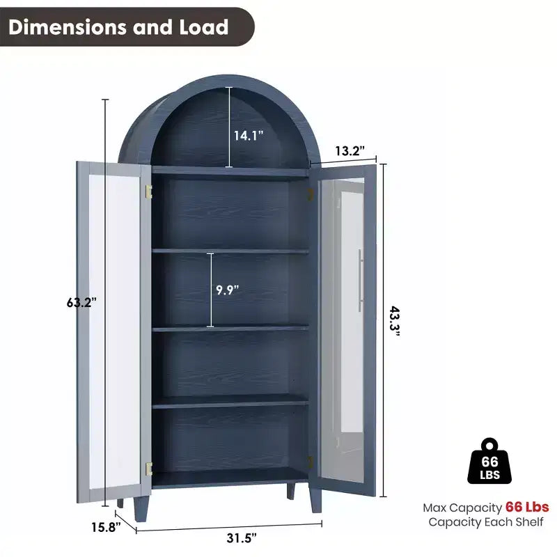 Armoire de cuisine avec garde-manger cintrée