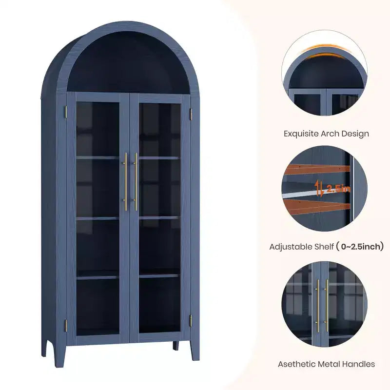 Armoire de cuisine avec garde-manger cintrée