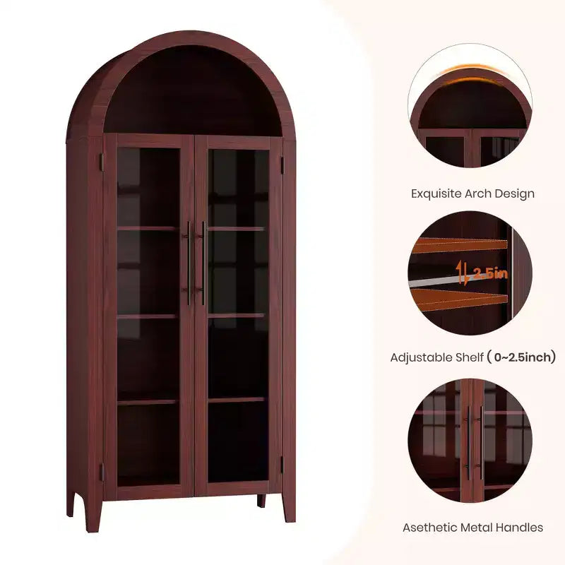 Armoire de cuisine avec garde-manger cintrée