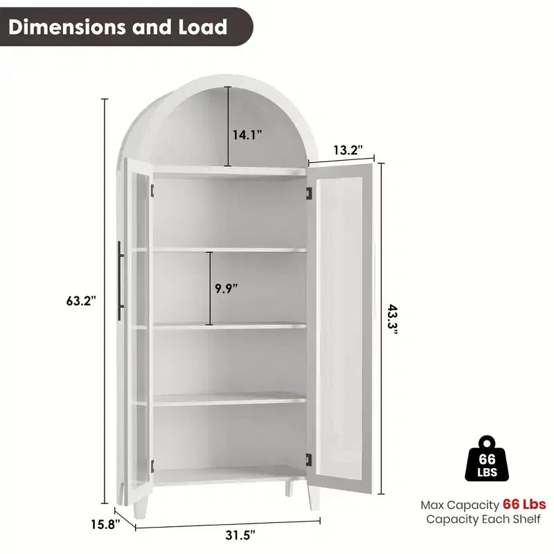 Armoire de cuisine avec garde-manger cintrée