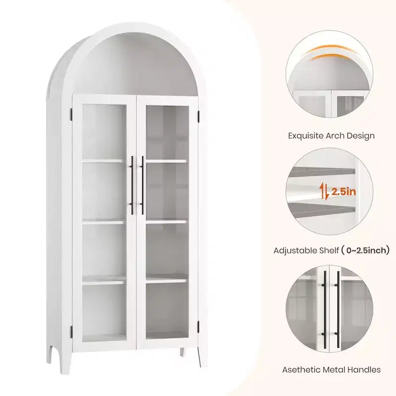 Armoire de cuisine avec garde-manger cintrée