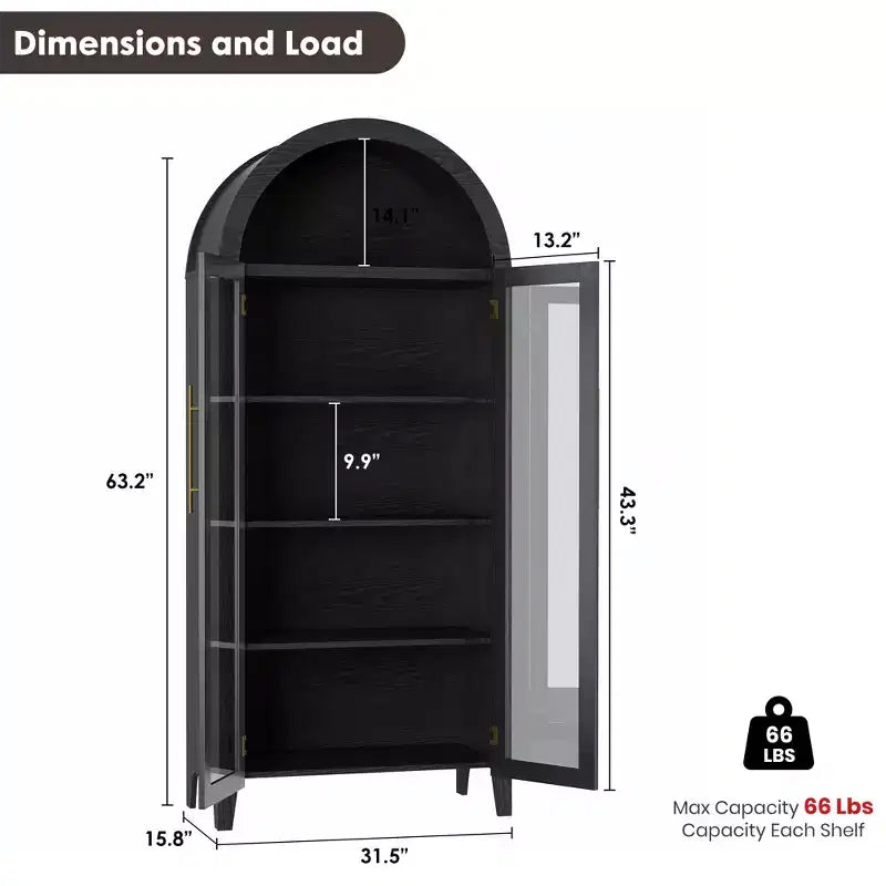 Armoire de cuisine avec garde-manger cintrée