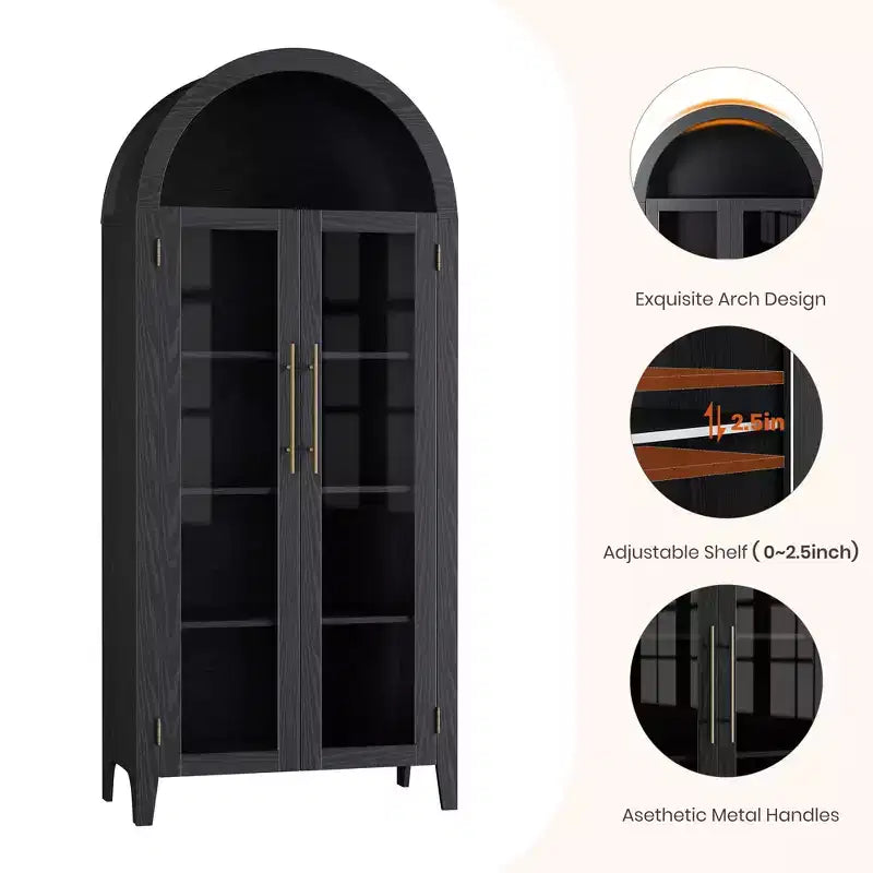 Armoire de cuisine avec garde-manger cintrée