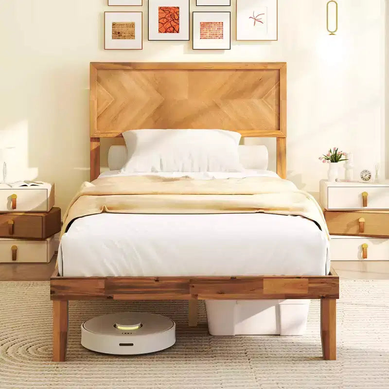 Cadre de lit double/grand lit/très grand lit avec tête de lit, support à lattes en bois, 9 espaces de rangement sous le lit