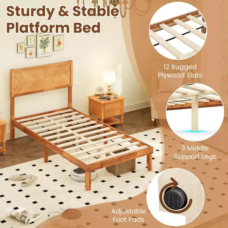 Cadre de lit double/grand lit/très grand lit avec tête de lit, support à lattes en bois, 9 espaces de rangement sous le lit