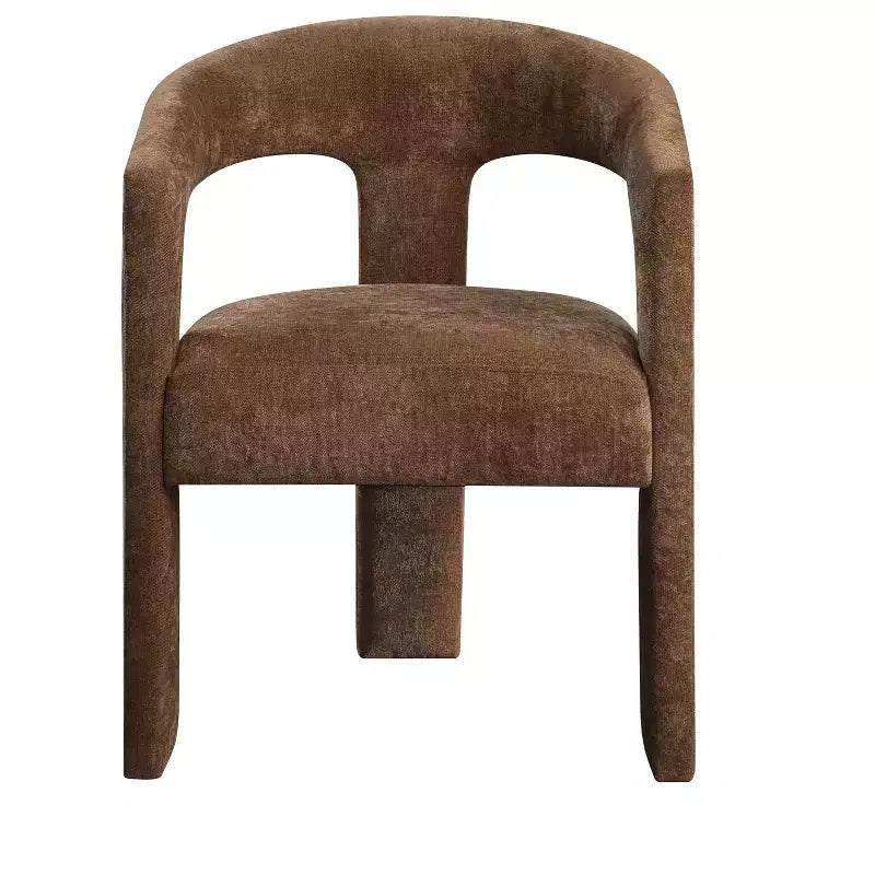 GDFStudio Arin Modern Linen Upholstered Arm Chair with Curved Backrest (Set of 2)