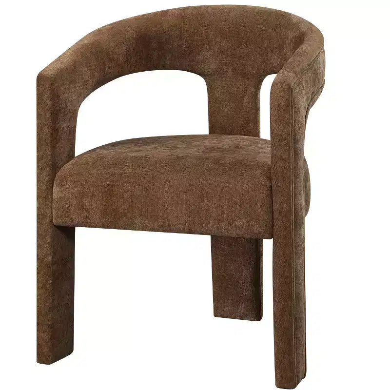Fauteuil rembourré en lin moderne avec dossier incurvé (Lot de 2)