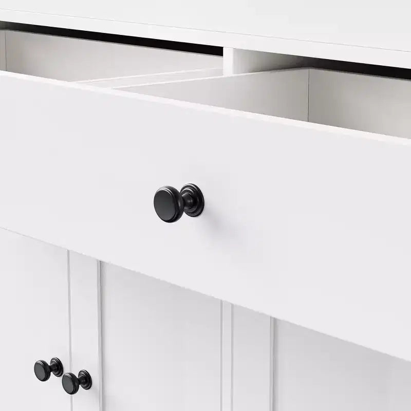 Îlot de cuisine avec table à manger extensible, îlot de cuisine roulant sur roulettes avec 2 tiroirs, chariot de rangement de cuisine avec armoire à 4 portes