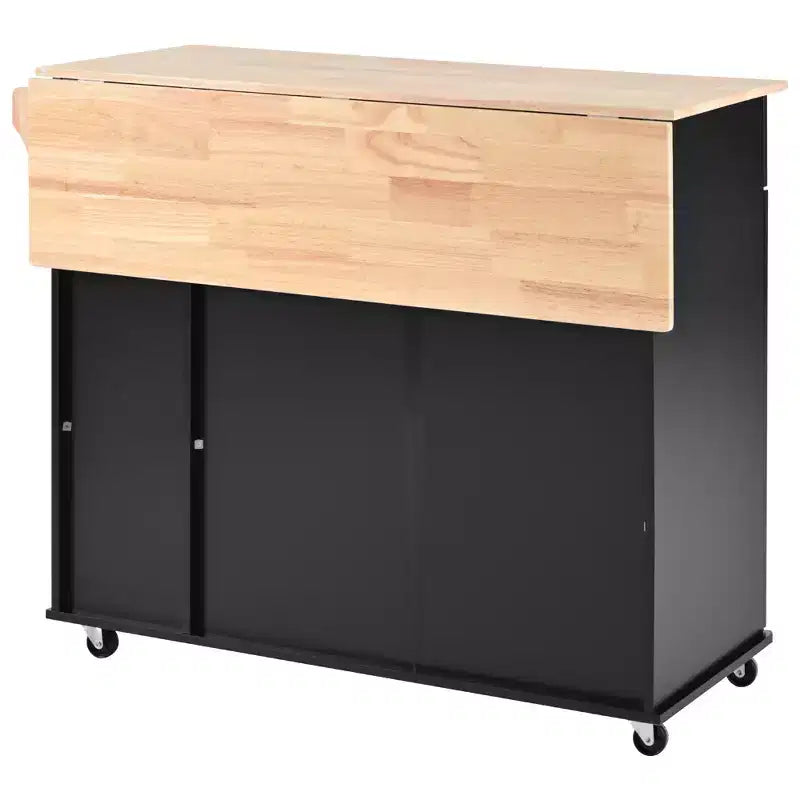 Îlot de cuisine avec abattant, Desserte de rangement de cuisine avec organisateur de meuble coulissant et étagère de rangement, Desserte de cuisine roulante sur roulettes avec tiroirs