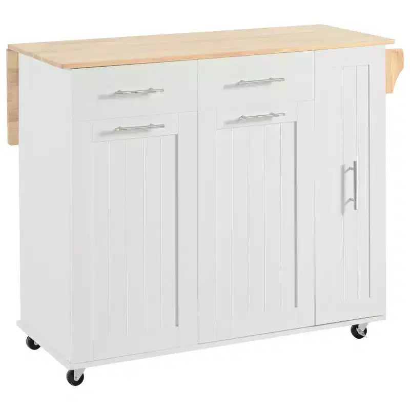Îlot de cuisine avec abattant, Desserte de rangement de cuisine avec organisateur de meuble coulissant et étagère de rangement, Desserte de cuisine roulante sur roulettes avec tiroirs