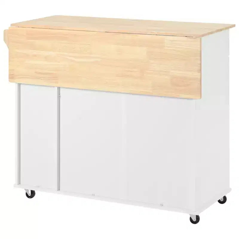 Îlot de cuisine avec abattant, Desserte de rangement de cuisine avec organisateur de meuble coulissant et étagère de rangement, Desserte de cuisine roulante sur roulettes avec tiroirs