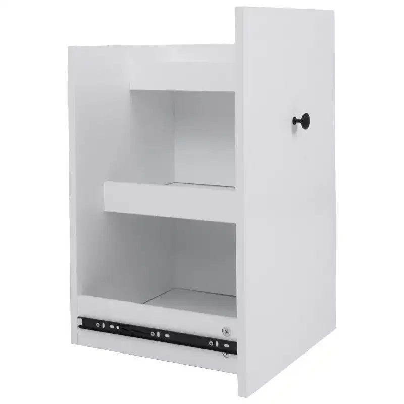 Îlot de cuisine avec abattant et roulettes, chariot de cuisine roulant avec étagère de rangement interne et organisateur d'armoire coulissant à 3 niveaux