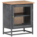 vidaXL Bedside Cabinet Gray 15.7x11.8x19.7 Solid Acacia Wood