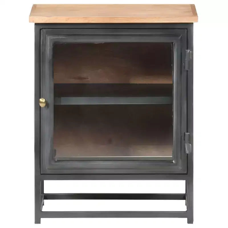 Table de chevet gris 40x30x50 cm Bois d'acacia massif
