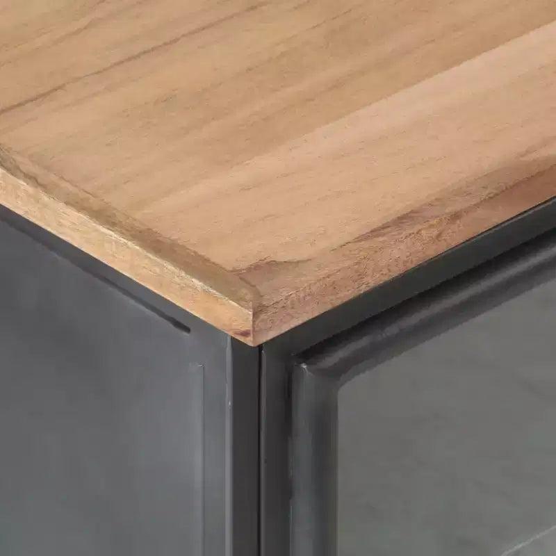 Table de chevet gris 40x30x50 cm Bois d'acacia massif