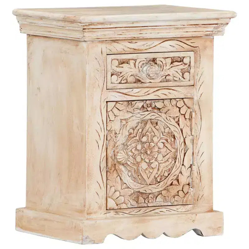 vidaXL Bedside Cabinet 15.7x11.8x19.7 Solid Mango Wood
