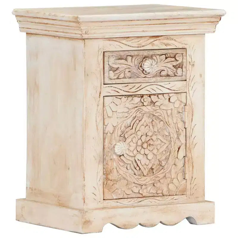 Table de chevet 40x30x50 cm en bois de manguier massif