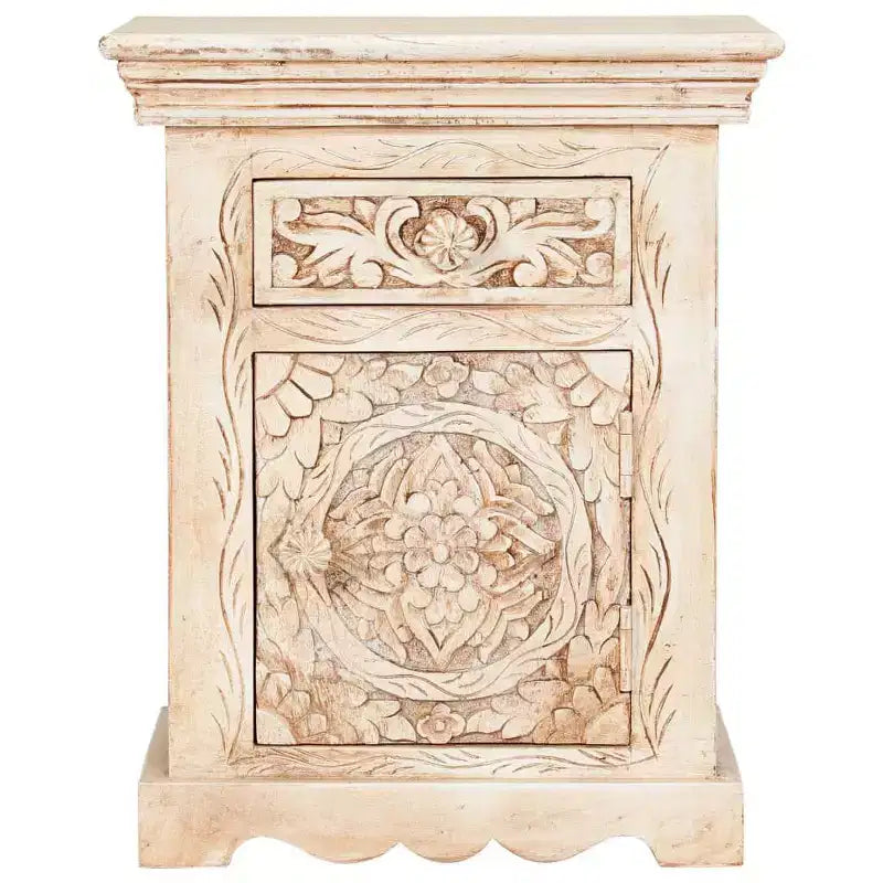 Table de chevet 40x30x50 cm en bois de manguier massif