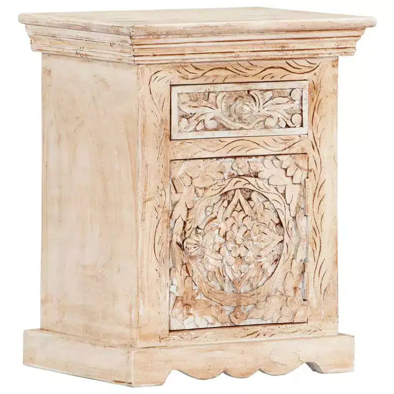 Table de chevet 40x30x50 cm en bois de manguier massif