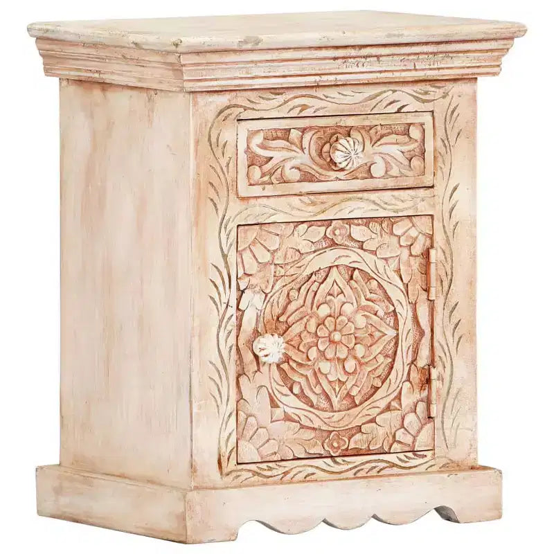 Table de chevet 40x30x50 cm en bois de manguier massif