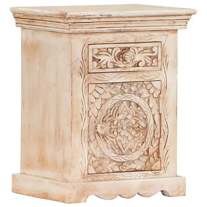 Table de chevet 40x30x50 cm en bois de manguier massif
