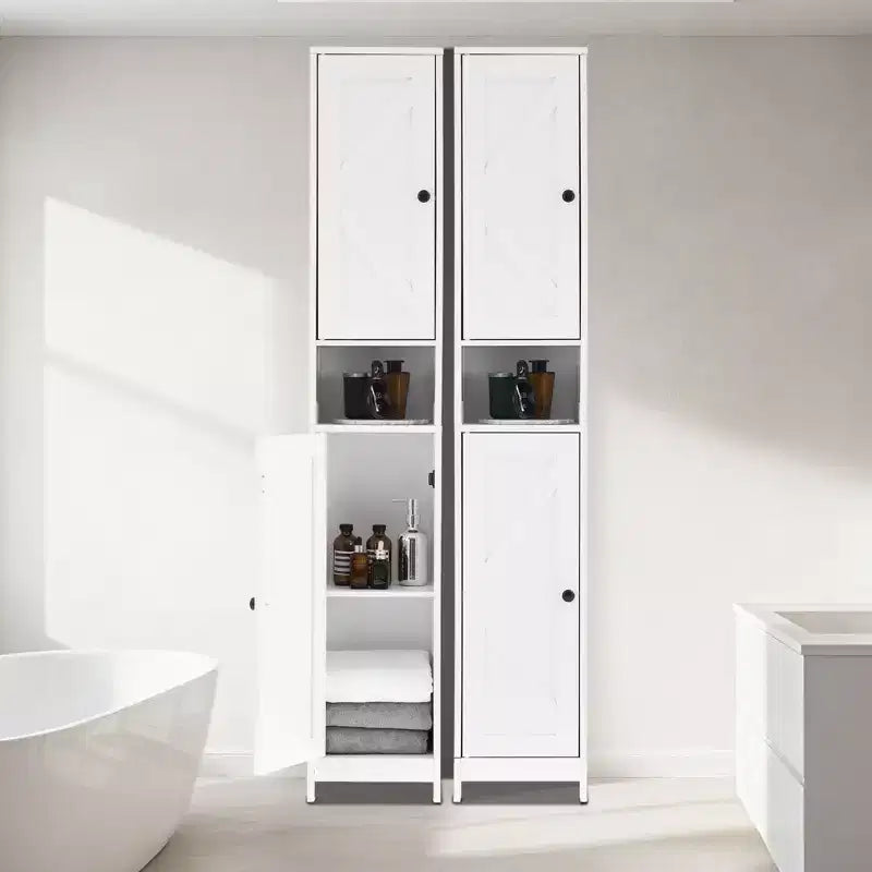 Meuble de salle de bain haut avec tiroir et étagères réglables, 170 cm pour salle de bain, cuisine, couloir, meuble d'appoint moderne