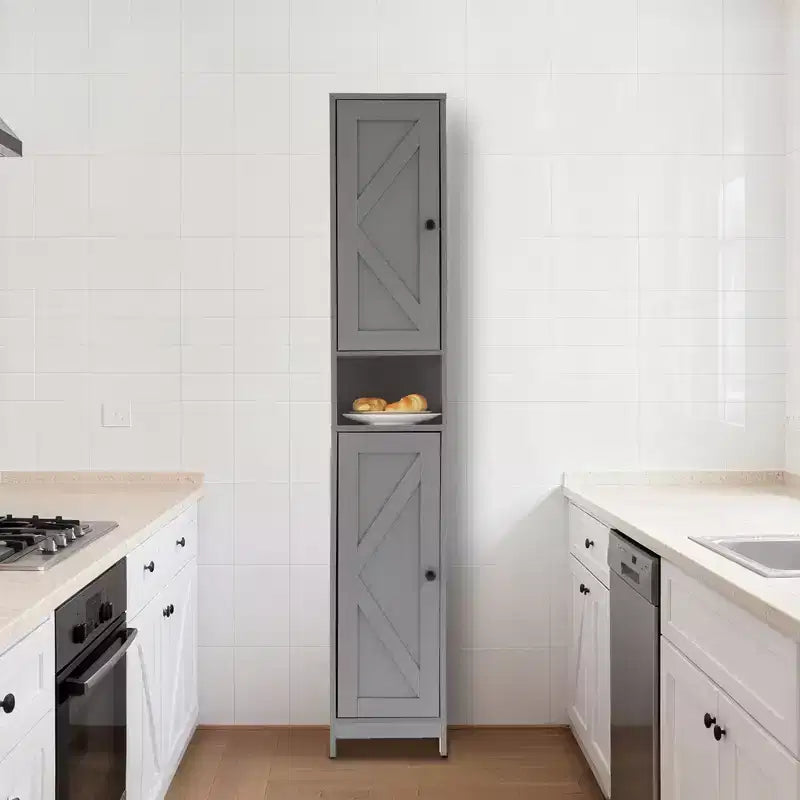 Meuble de salle de bain haut avec tiroir et étagères réglables, 170 cm pour salle de bain, cuisine, couloir, meuble d'appoint moderne