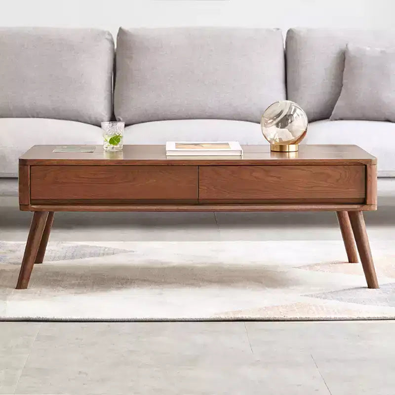 Table basse élévatrice de 99 cm, table centrale rectangulaire en chêne massif avec compartiment caché, table de cocktail moderne pour salon ou bureau