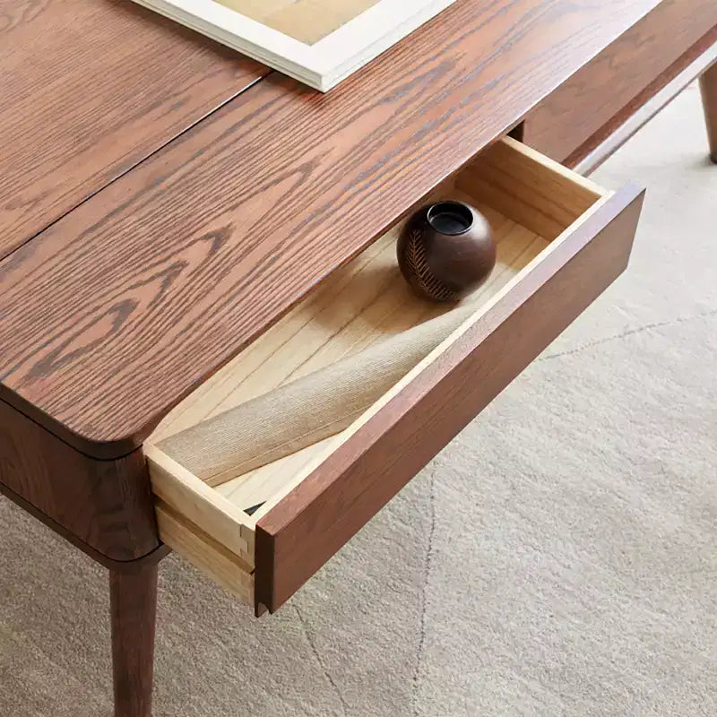 Table basse élévatrice de 99 cm, table centrale rectangulaire en chêne massif avec compartiment caché, table de cocktail moderne pour salon ou bureau