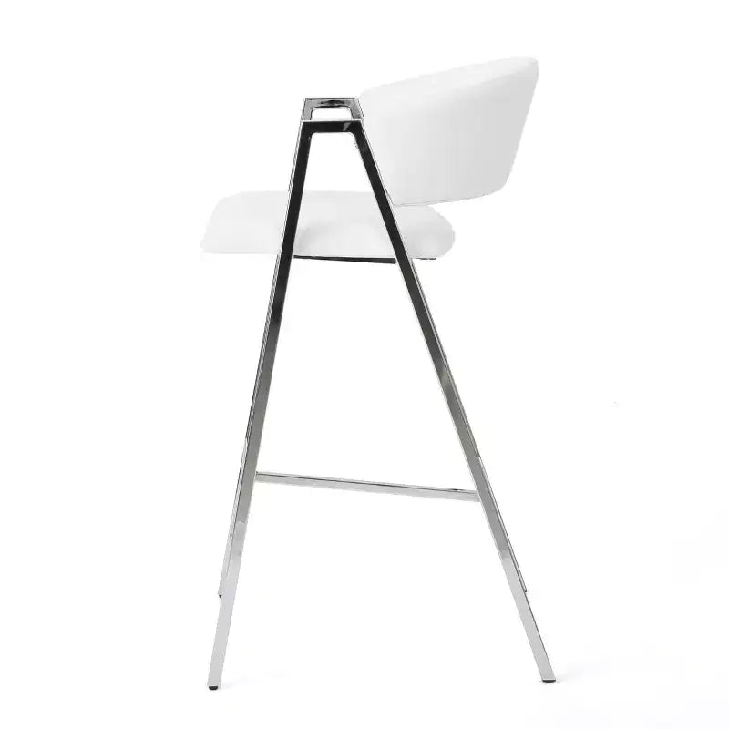 Tabourets de bar modernes à hauteur de comptoir (lot de 2), chaises de bar avec assise en similicuir et structure en A, chaises d'appoint pour cuisine, bureau, bar, salle à manger