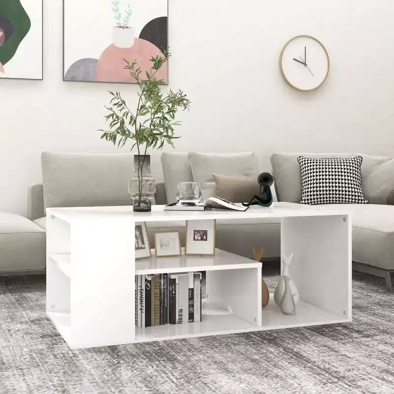 Table basse Bois d'ingénierie blanc 100 x 50 x 40 cm