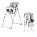 GustoWave Garvee Baby High Chair, Foldable Highchair for Babies & Toddlers, Adjustable Height & Recline, Removable Tray, Easy Clean, Grey