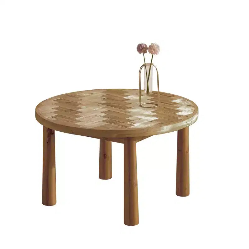 Table basse en bois massif de style Mid-Century,robuste et élégante pour salon ou appartement