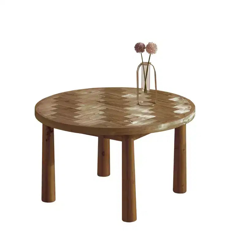 Table basse en bois massif de style Mid-Century,robuste et élégante pour salon ou appartement