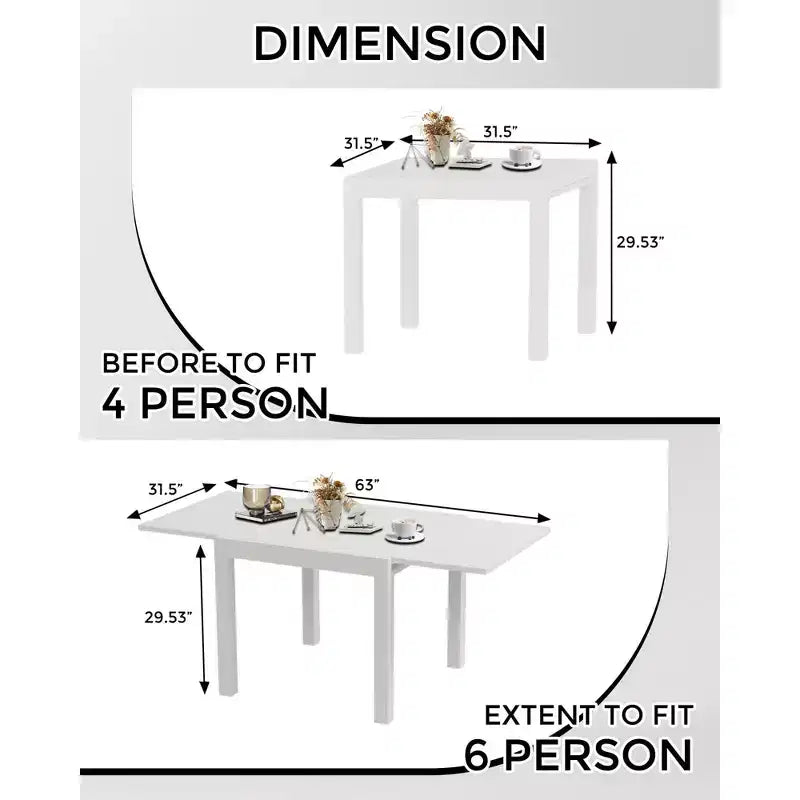 Table à manger d'extérieur extensible pour 4-6 personnes, table de patio en aluminium de 80 à 160 cm avec plateau aspect bois, pour véranda, terrasse, jardin