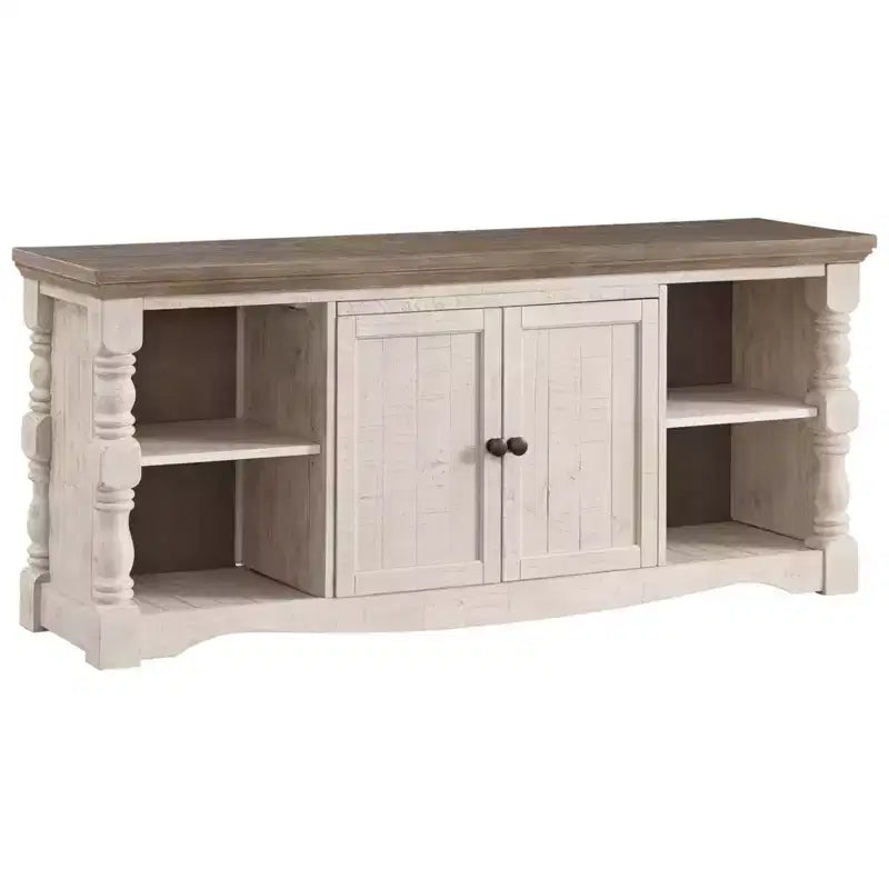 Havalance TV Stand for TVs up to 67" White - Signature Design by Ashley: Modern Farmhouse Media Console with Cable Management