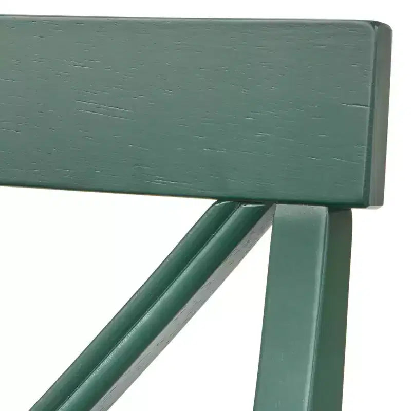 Lot de 2 chaises de salle à manger en bois massif à dossier croisé de style rustique