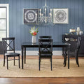 Buylateral Set of 2 Albury Farmhouse Cross Back Solid Wood Dining Chairs