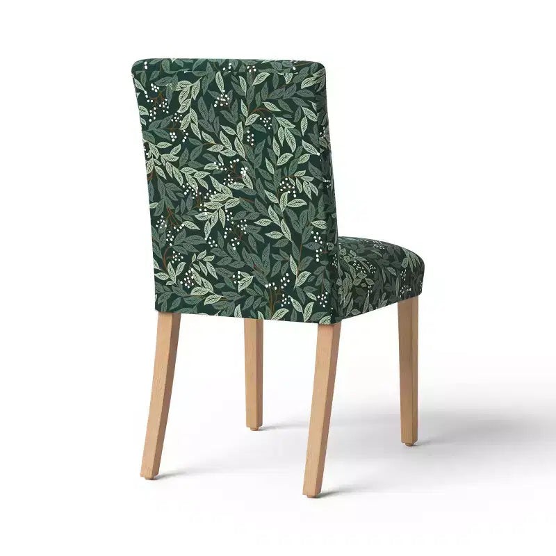 Chaise de salle à manger tapissée à imprimé floral