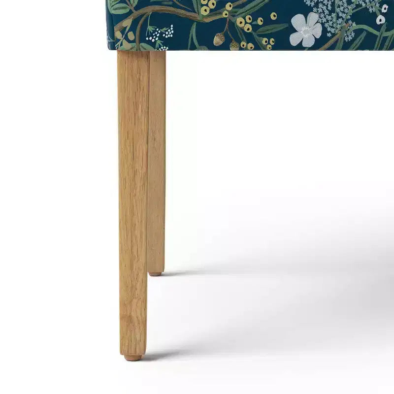 Chaise de salle à manger tapissée à imprimé floral