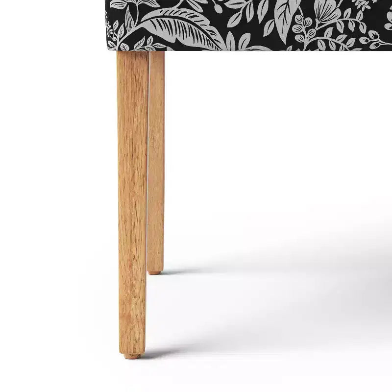 Chaise de salle à manger tapissée à imprimé floral