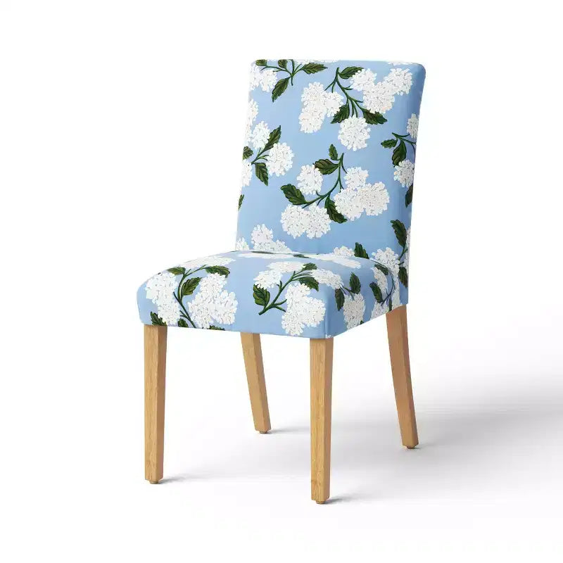 Chaise de salle à manger tapissée à imprimé floral