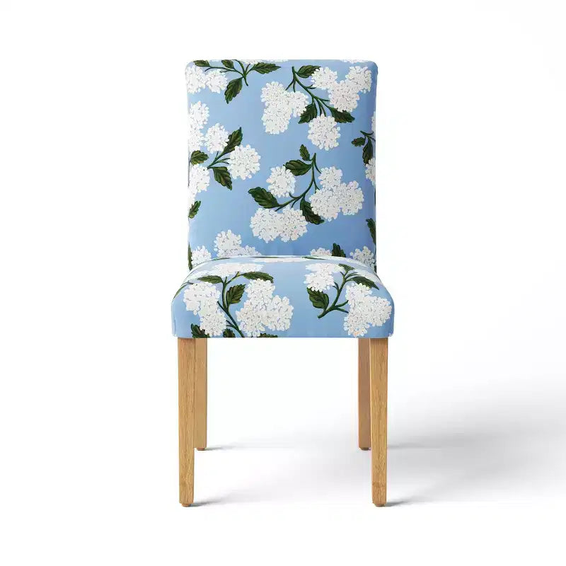 Chaise de salle à manger tapissée à imprimé floral