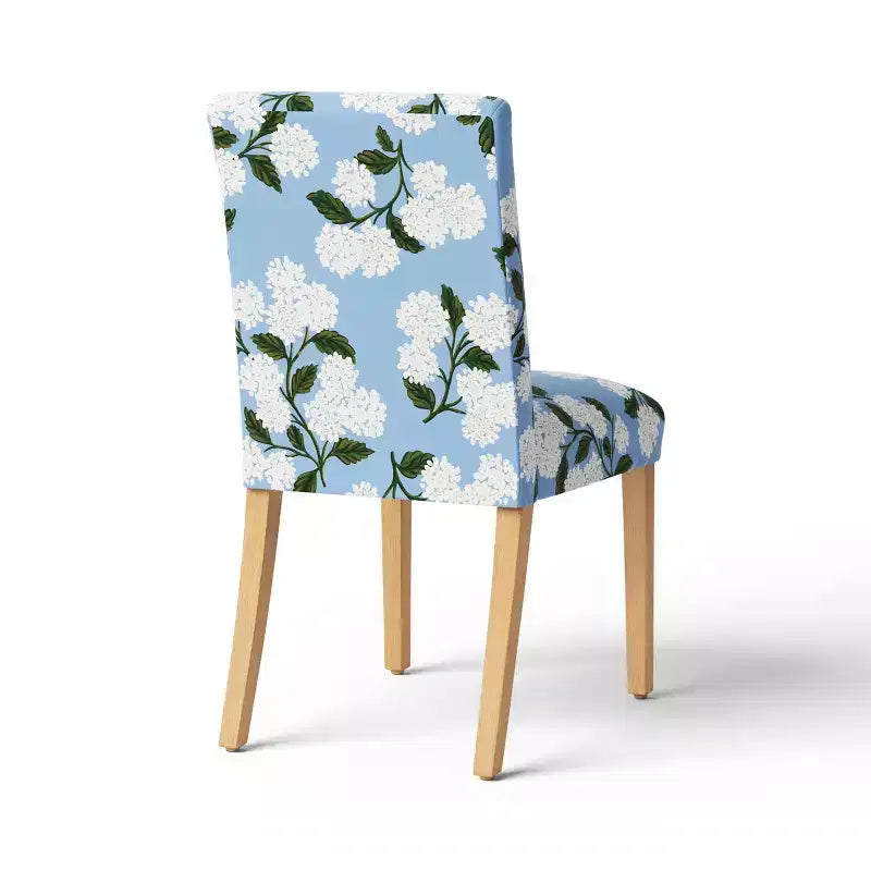 Chaise de salle à manger tapissée à imprimé floral