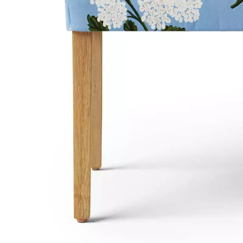 Chaise de salle à manger tapissée à imprimé floral