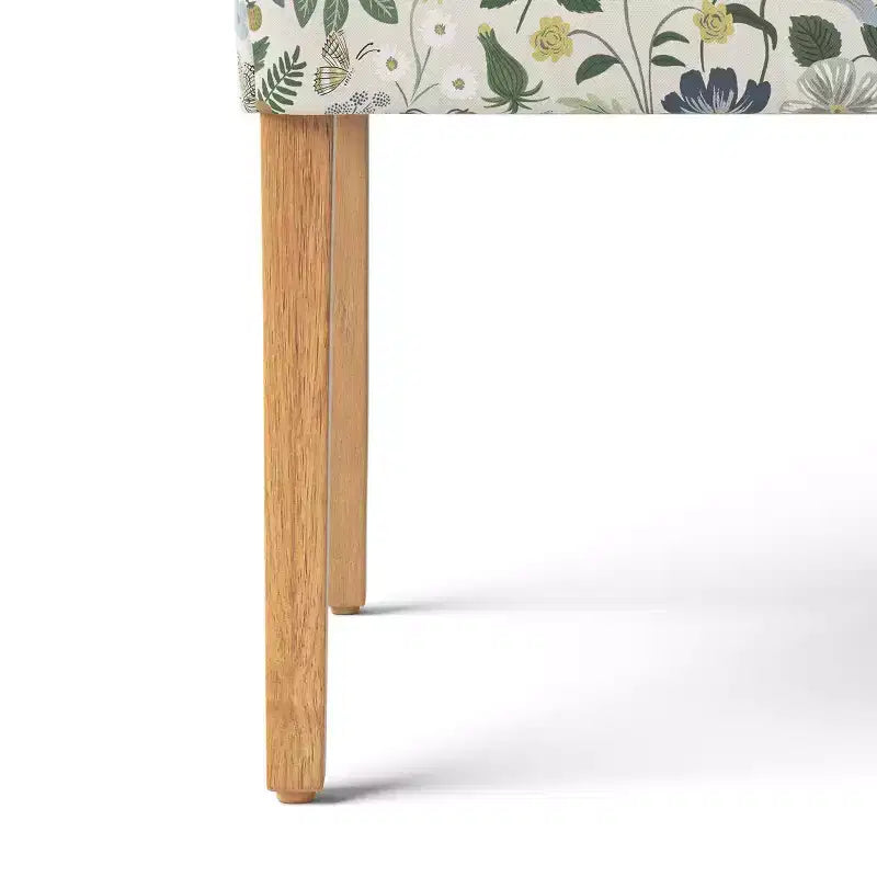 Chaise de salle à manger tapissée à imprimé floral