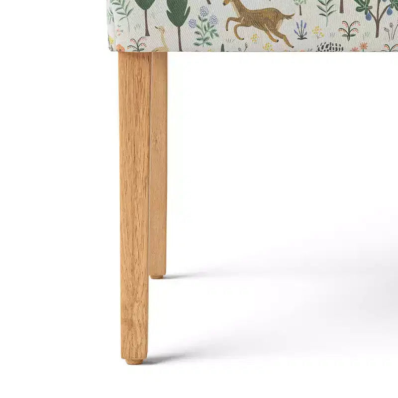 Chaise de salle à manger tapissée à imprimé floral