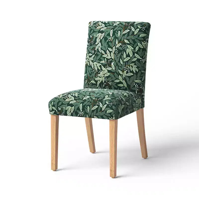 Chaise de salle à manger tapissée à imprimé floral