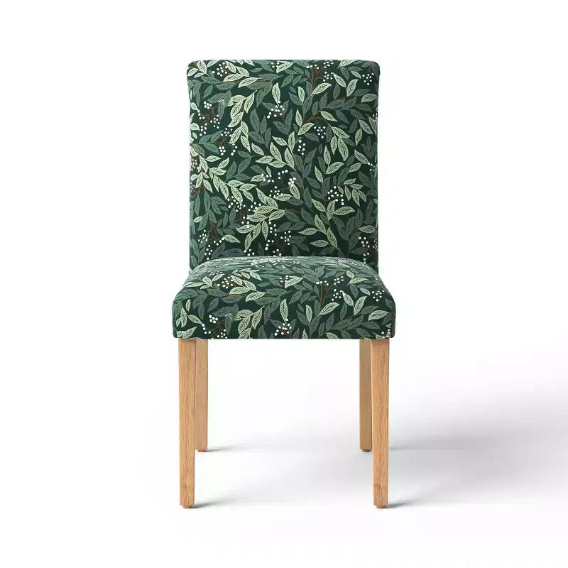 Chaise de salle à manger tapissée à imprimé floral